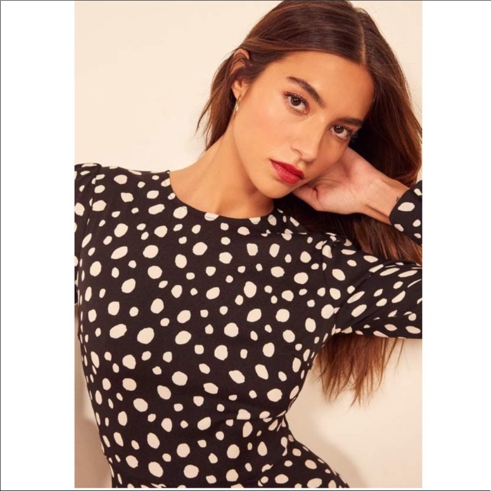 NEW Reformation Creed polka dots midi dress - Picture 2 of 8